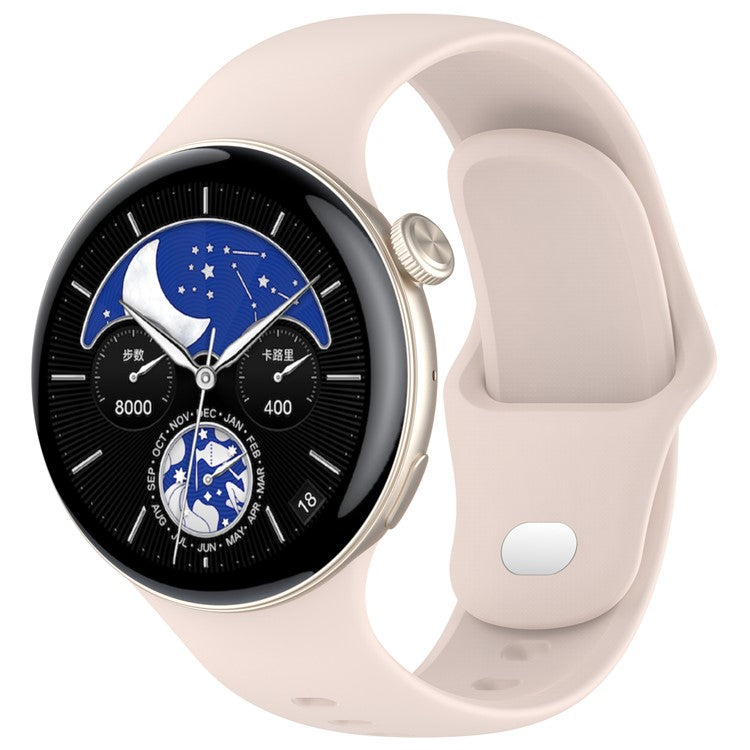 For vivo Watch 3 Silicone Watch Band Adjustable Wrist Strap Replacement - Pink