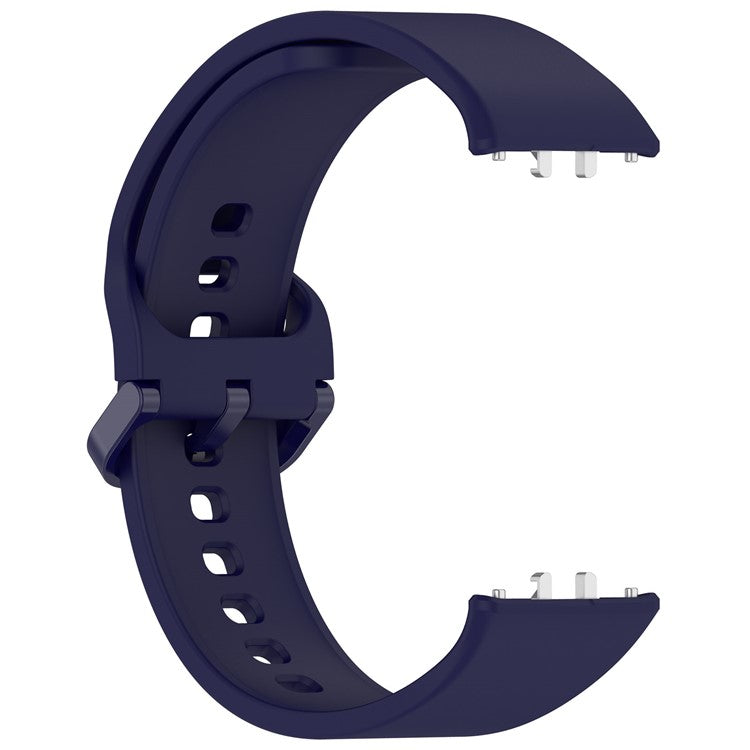 For Samsung Galaxy Fit3 (SM-R390) Watch Bracelet Soft Silicone Strap with Flat Buckle - Blue
