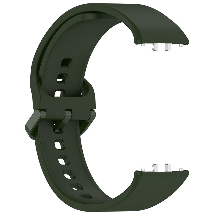 For Samsung Galaxy Fit3 (SM-R390) Watch Bracelet Soft Silicone Strap with Flat Buckle - Green