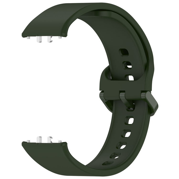 For Samsung Galaxy Fit3 (SM-R390) Watch Bracelet Soft Silicone Strap with Flat Buckle - Green