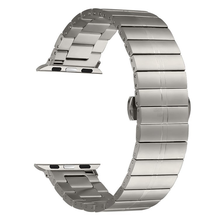 For Apple Watch Series 10 42mm / 9 8 7 41mm / Series 6 5 4 SE (2022) SE (2023) SE 40mm / Series 3 2 1 38mm Stainless Steel Strap - Titanium