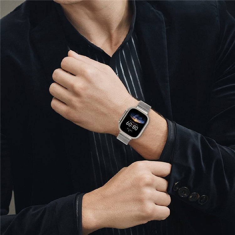 For Apple Watch Series 10 42mm / 9 8 7 41mm / Series 6 5 4 SE (2022) SE (2023) SE 40mm / Series 3 2 1 38mm Stainless Steel Strap - Titanium