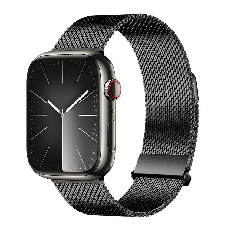 DUX DUCIS Milanese Pro Series Strap for Apple Watch Series 10 46mm / Ultra 2 / Ultra 49mm / 9 8 7 45mm / SE (2023) SE (2022) SE 6 5 4 44mm / 3 2 1 42mm Metal Watch Band - Black