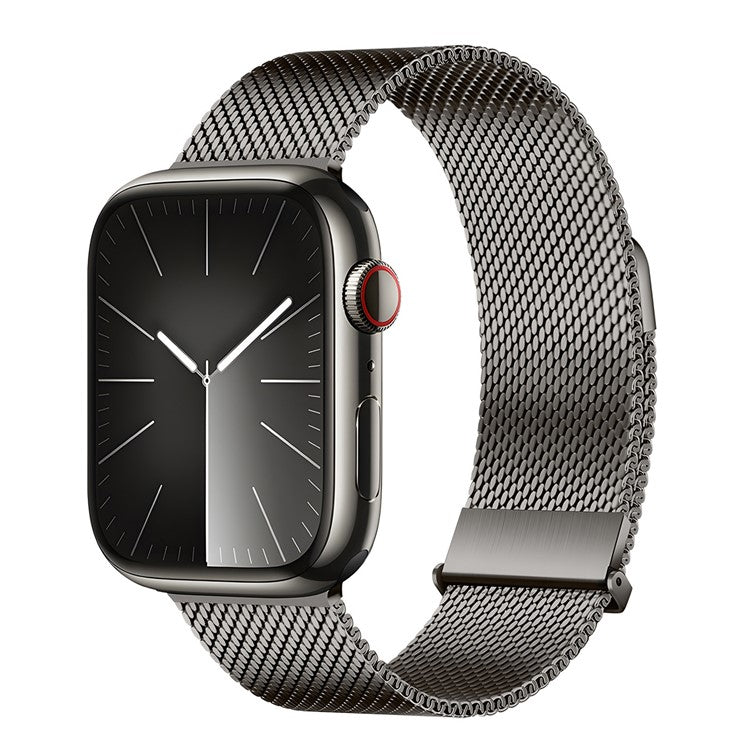 DUX DUCIS Milanese Pro Series Strap for Apple Watch Series 10 46mm / Ultra 2 / Ultra 49mm / 9 8 7 45mm / SE (2023) SE (2022) SE 6 5 4 44mm / 3 2 1 42mm Metal Watch Band - Graphite