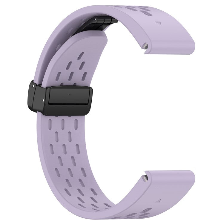 KALEBOL-KLB-DDGJ-001-For-Garmin-Fenix-7-/-7-Pro-QuickFit-22mm-Silicone-Watch-Band-with-Magnetic-Folding-Buckle-Purple