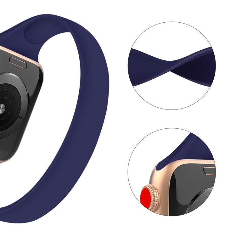 Size L for Apple Watch 10 46mm / Ultra 2 / Ultra 49mm / 9 8 7 45mm / SE (2023) SE (2022) SE 6 5 4 44mm / 3 2 1 42mm Silicone Watch Band - Sapphire