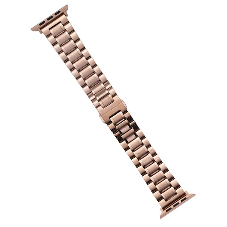Watch Band for Apple Watch Series 10 42mm / 9 8 7 41mm / SE (2023) SE (2022) SE 6 5 4 40mm / 3 2 1 38mm 5-Beads 22mm Wrist Strap - Rose Gold