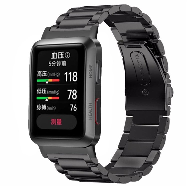 For Huawei Watch D High Hardness Stainless Steel Watch Strap Band with Buckle - Black