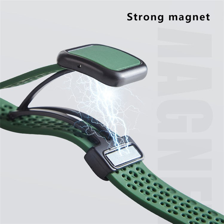 Magnetic Strap for Apple Watch 10 46mm / Ultra 2 / Ultra 49mm / 9 8 7 45mm / SE (2023) SE (2022) SE 6 5 4 44mm / 3 2 1 42mm Silicone Band - Black