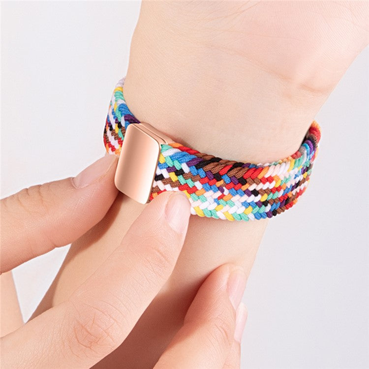 For Apple Watch 10 46mm / Ultra 2 / Ultra 49mm / 9 8 7 45mm / SE (2023) SE (2022) SE 6 5 4 44mm / 3 2 1 42mm Watch Strap Braided Nylon Band - Smoke Purple