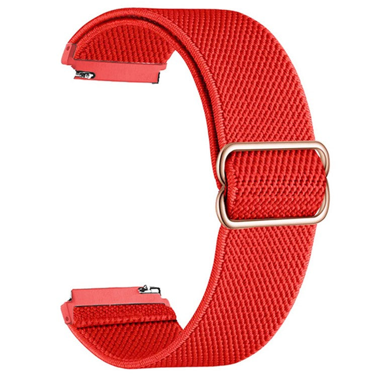 For Samsung Galaxy Watch6 Classic 47mm 43mm Watch Strap 20mm Adjustable Nylon Wrist Band - Red