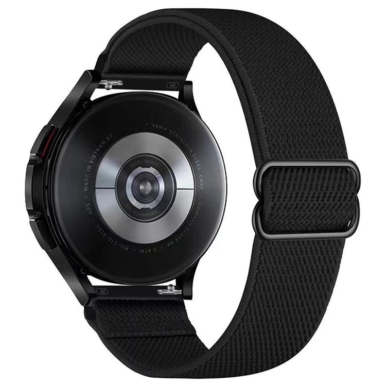 For Samsung Galaxy Watch3 45mm / Huawei Watch GT 4 46mm Nylon Watch Band 22mm Replacement Strap - Black