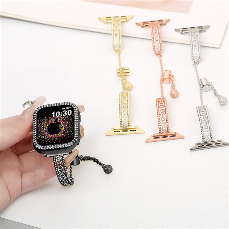 Pure Copper Watch Strap for Apple Watch 10 46mm / Ultra 2 / Ultra 49mm / 9 8 7 45mm / SE (2023) SE (2022) SE 6 5 4 44mm / 3 2 1 42mm - Black