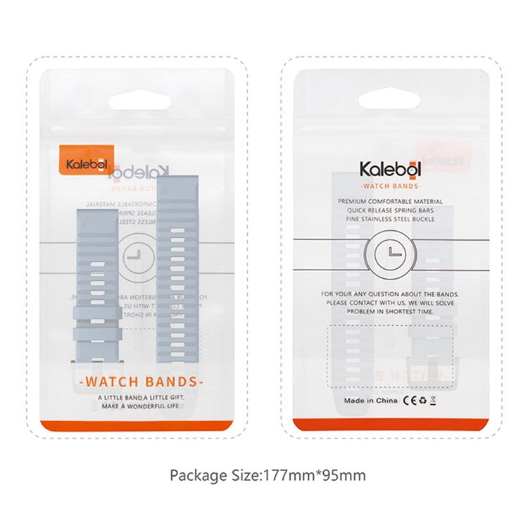 KALEBOL KLB-AWGJ-001 For Garmin Fenix 7X / 7X Pro Silicone Watch Band 26mm Concave Dot Wrist Strap - Red