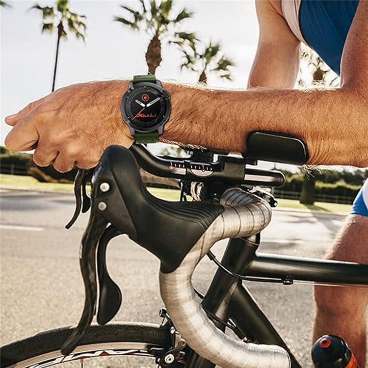 KALEBOL KLB-AWGJ-001 For Garmin Fenix 7 / 7 Pro 22mm Watch Band Concave Dot Silicone Strap - Green