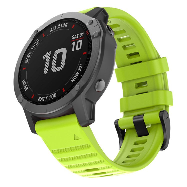 KALEBOL KLB-AWGJ-001 For Garmin Fenix 7 / 7 Pro 22mm Watch Band Concave Dot Silicone Strap - Yellowgreen