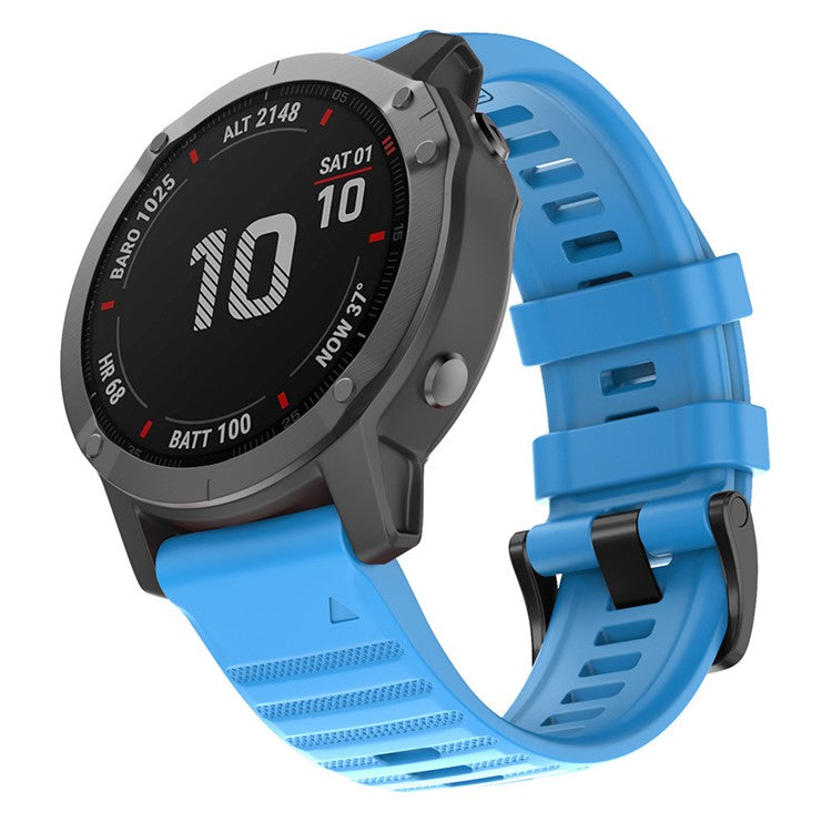 KALEBOL KLB-AWGJ-001 For Garmin Fenix 7 / 7 Pro 22mm Watch Band Concave Dot Silicone Strap - Sky Blue