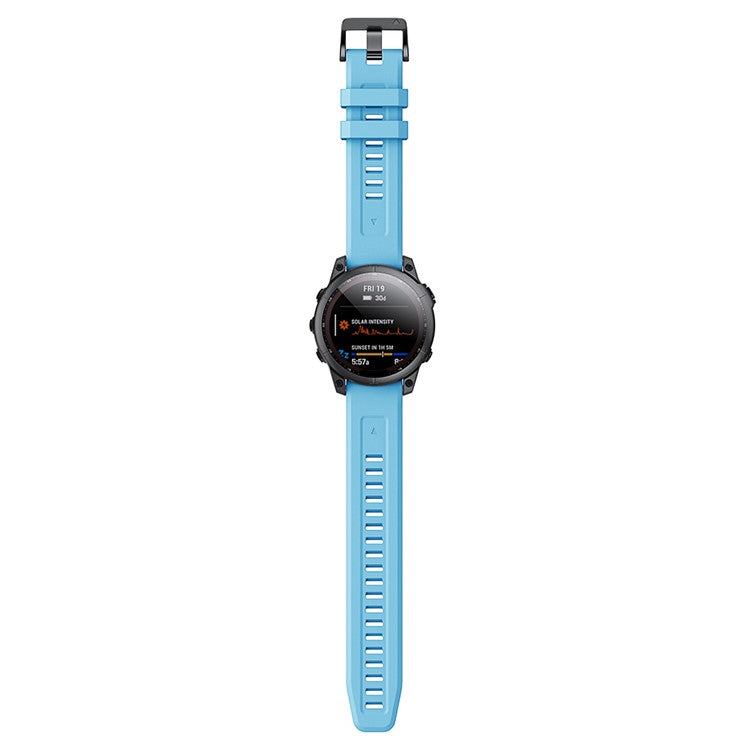 KALEBOL KLB-TXGJ-001 For Garmin Fenix 7S / 7S Pro 20mm Silicone Watch Strap Trapezoidal Holes - Sky Blue