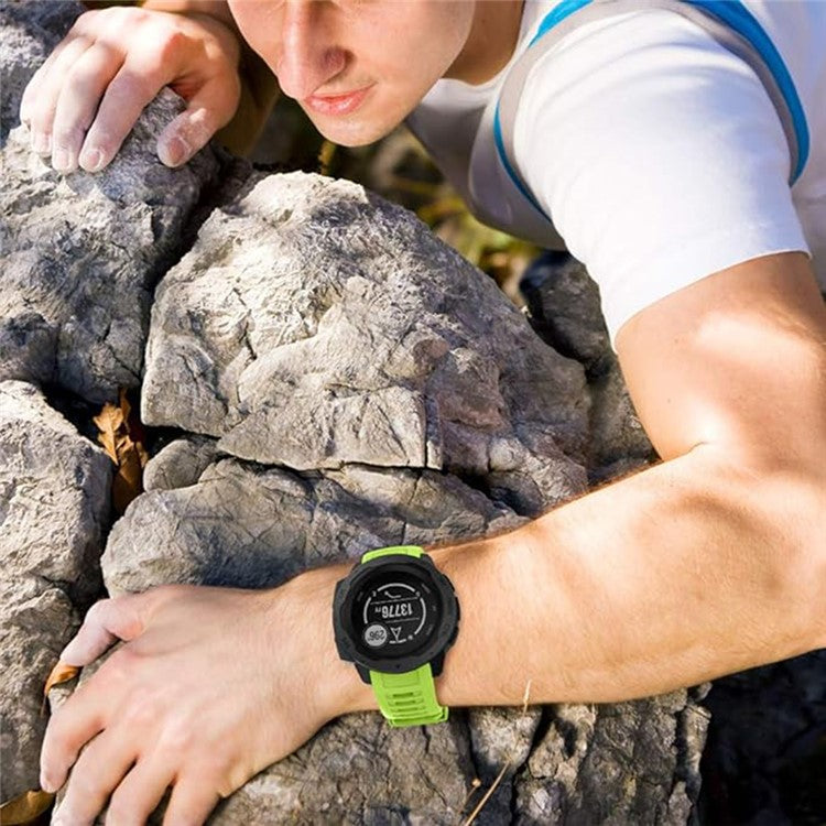 KALEBOL KLB-TXGJ-001 For Garmin Fenix 7S / 7S Pro 20mm Silicone Watch Strap Trapezoidal Holes - Sky Blue