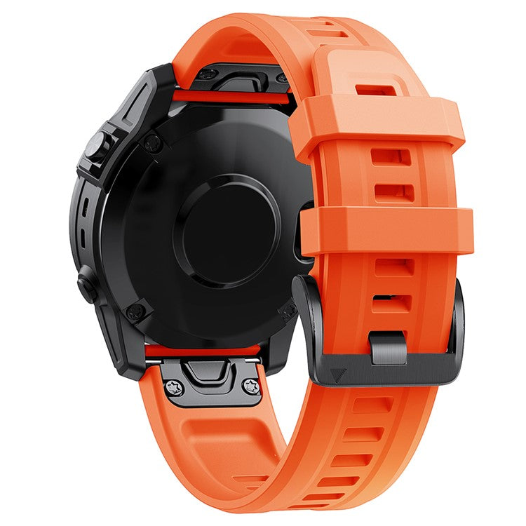 KALEBOL KLB-LWGJ-001 For Garmin Fenix 7 / 7 Pro Strap Replacement QuickFit 22mm Silicone Watch Band - Orange