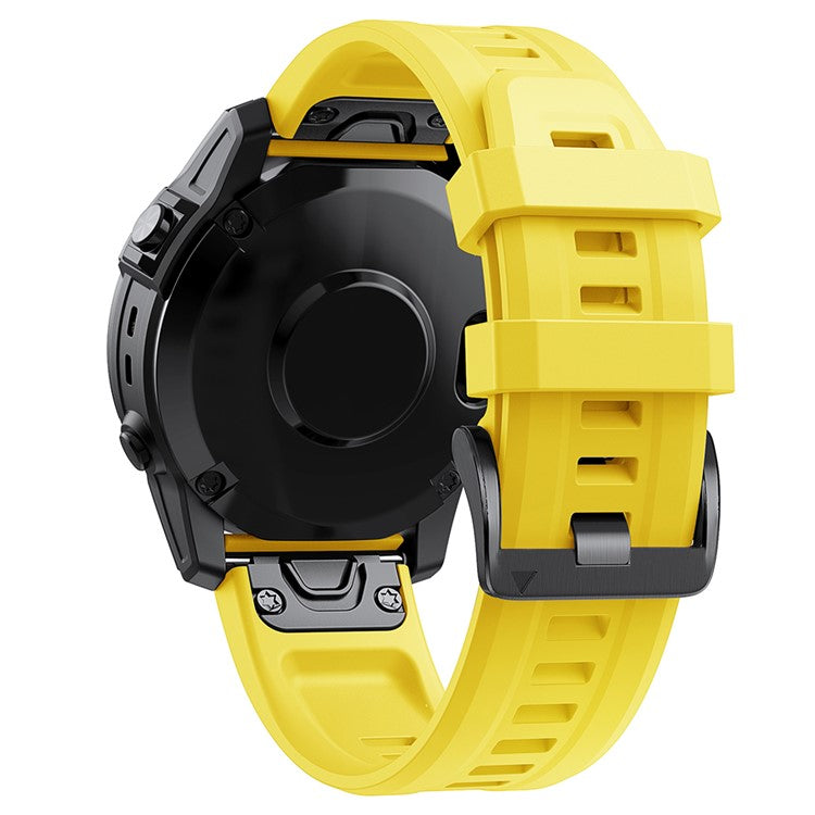 KALEBOL KLB-LWGJ-001 For Garmin Fenix 7 / 7 Pro Strap Replacement QuickFit 22mm Silicone Watch Band - Yellow