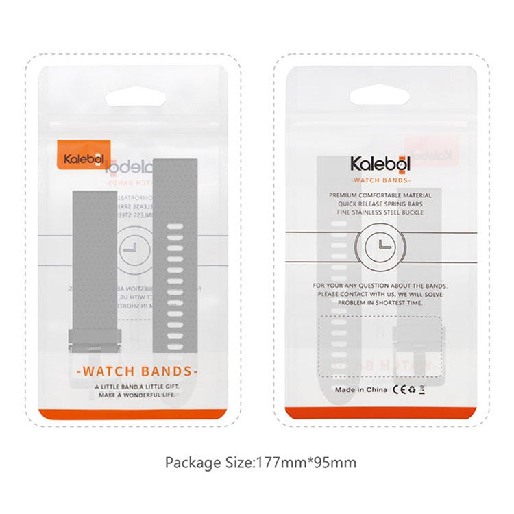 KALEBOL KLB-YDGJ-001 For Garmin Fenix 7S / Fenix 7S Pro Watch Strap 20mm Dot Texture Silicone Watchbands - Dark Blue