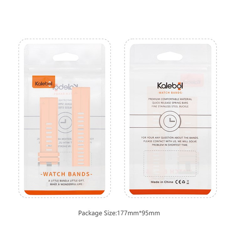 KALEBOL KLB-PWGJ-001 For Garmin Fenix 7X / 7X Pro Watch Band 26mm Silicone Watch Strap - White