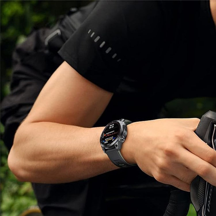 KALEBOL KLB-SSSCGJ-001 For Garmin Fenix 7 / 7 Pro Watch Bracelet QuickFit 22mm Strap with Dual Color Design - Lime+Black