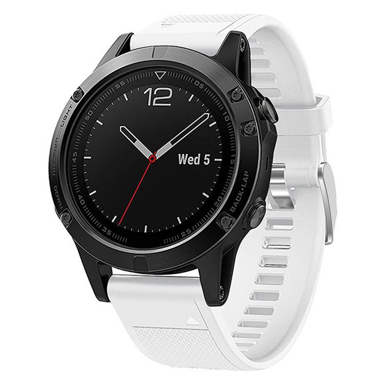 KALEBOL KLB-LWGJ-001 For Garmin Fenix 7 / 7 Pro Watch Bracelet QuickFit 22mm Strap with Grid Texture - White