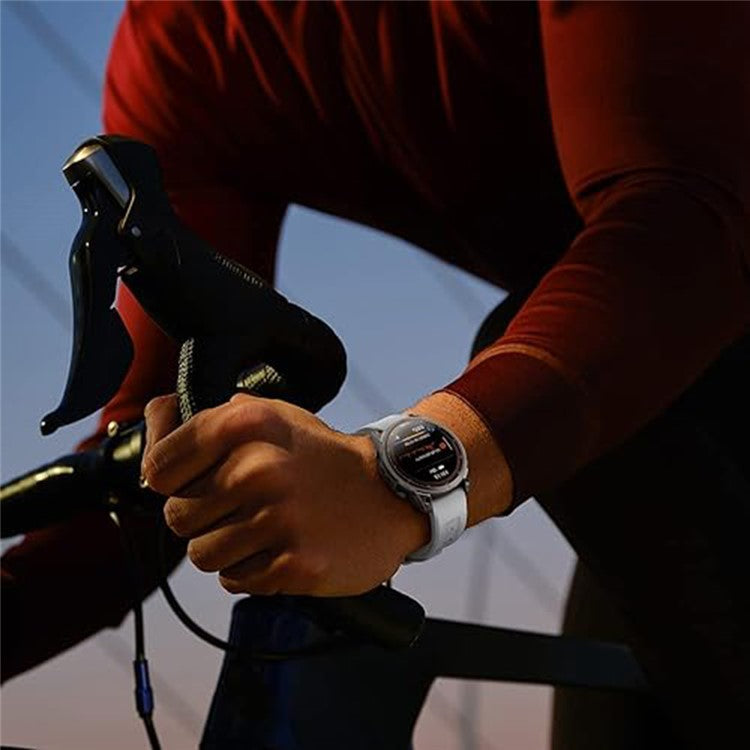 KALEBOL KLB-LWGJ-001 For Garmin Fenix 7 / 7 Pro Watch Bracelet QuickFit 22mm Strap with Grid Texture - White