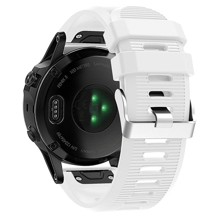 KALEBO LKLB-HWGJ-001 For Garmin Fenix 6X / Fenix 7X / Instinct 2X Smart Watch Band QuickFit 26mm Silicone Strap - White