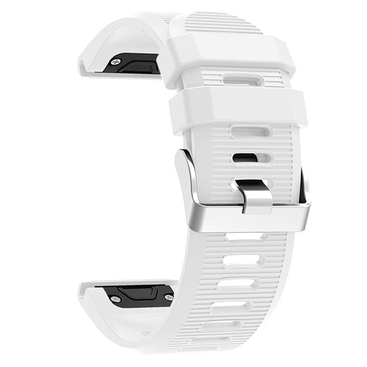 KALEBO LKLB-HWGJ-001 For Garmin Fenix 6X / Fenix 7X / Instinct 2X Smart Watch Band QuickFit 26mm Silicone Strap - White