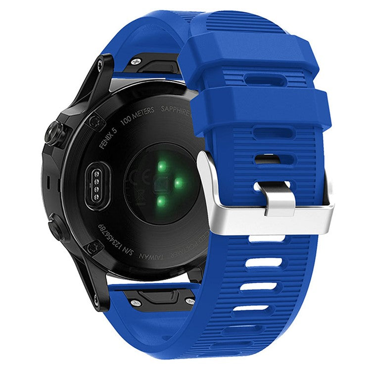 KALEBO LKLB-HWGJ-001 For Garmin Fenix 6X / Fenix 7X / Instinct 2X Smart Watch Band QuickFit 26mm Silicone Strap - Blue