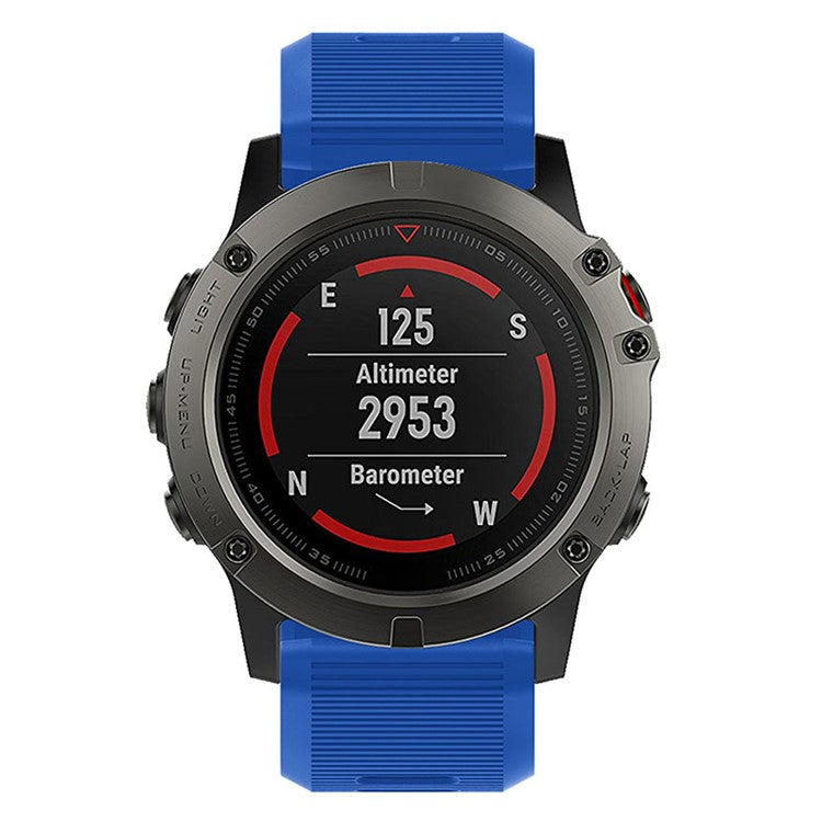 KALEBO LKLB-HWGJ-001 For Garmin Fenix 6X / Fenix 7X / Instinct 2X Smart Watch Band QuickFit 26mm Silicone Strap - Blue