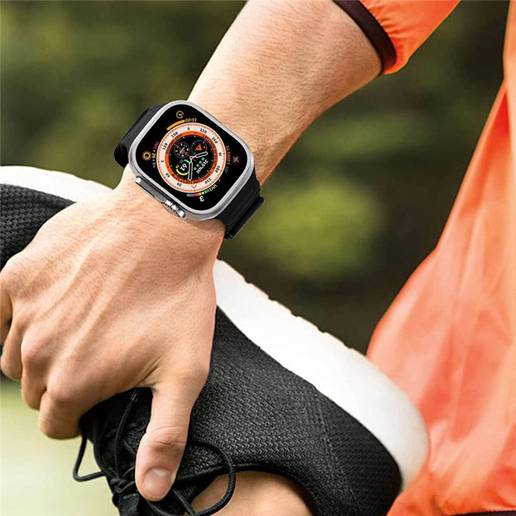 KALEBOL KLB-SSCXGJ-001 Strap for Apple Watch Series 10 42mm / 9 8 7 41mm / SE (2023) SE (2022) SE 6 5 4 40mm / 3 2 1 38mm Magnetic Silicone Band - Grey