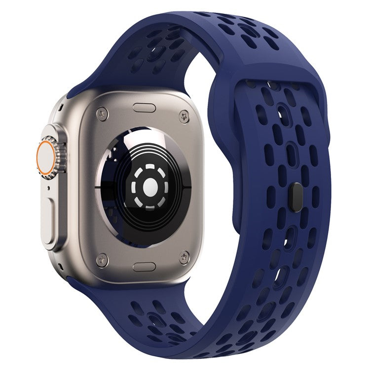 KALEBOL For Apple Watch 10 46mm / Ultra 2 / Ultra 49mm / 9 8 7 45mm / SE (2023) SE (2022) SE 6 5 4 44mm / 3 2 1 42mm Fluorubber Watch Band - Midnight Blue