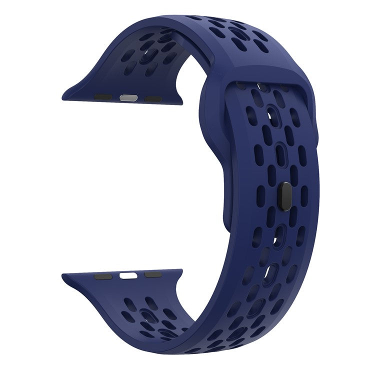 KALEBOL For Apple Watch 10 46mm / Ultra 2 / Ultra 49mm / 9 8 7 45mm / SE (2023) SE (2022) SE 6 5 4 44mm / 3 2 1 42mm Fluorubber Watch Band - Midnight Blue