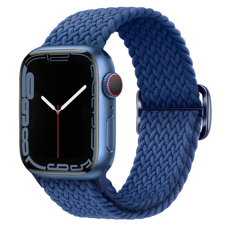 KALEBOL For Apple Watch 10 46mm / Ultra 2 / Ultra 49mm / 9 8 7 45mm / SE (2023) SE (2022) SE 6 5 4 44mm / 3 2 1 42mm Nylon Braided Watch Strap - Sea Blue