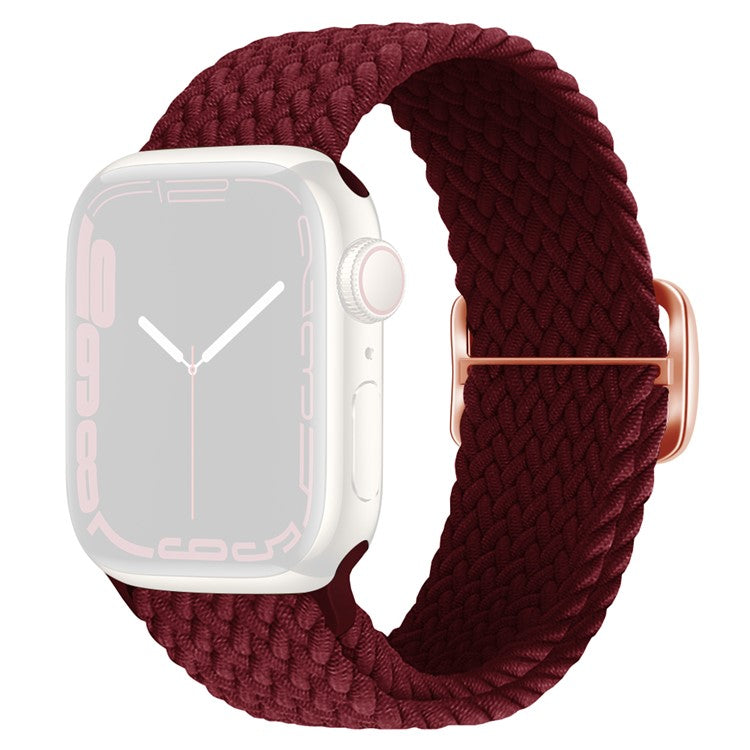 KALEBOL Watch Band For Apple Watch Series 10 42mm / 9 8 7 41mm / SE (2023) SE (2022) SE 6 5 4 40mm / 3 2 1 38mm Nylon Strap - Wine Red