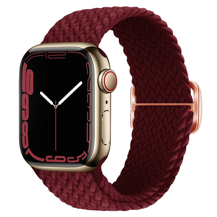 KALEBOL Watch Band For Apple Watch Series 10 42mm / 9 8 7 41mm / SE (2023) SE (2022) SE 6 5 4 40mm / 3 2 1 38mm Nylon Strap - Wine Red
