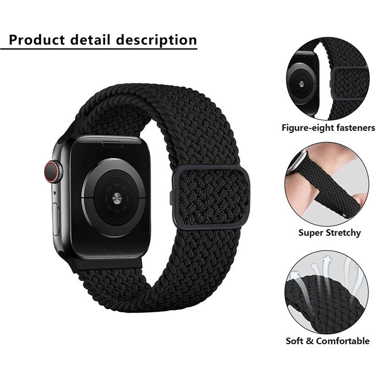 KALEBOL Watch Band For Apple Watch Series 10 42mm / 9 8 7 41mm / SE (2023) SE (2022) SE 6 5 4 40mm / 3 2 1 38mm Nylon Strap - Wine Red