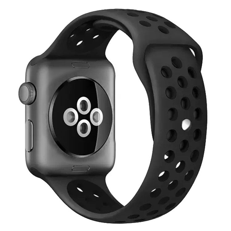 KALEBOL S / M For Apple Watch 10 46mm / Ultra 2 / Ultra 49mm / 9 8 7 45mm / SE (2023) SE (2022) SE 6 5 4 44mm / 3 2 1 42mm Strap - Coal Black+Black