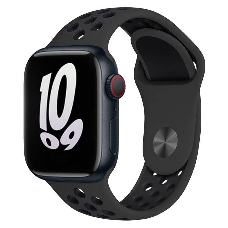 KALEBOL S / M For Apple Watch 10 46mm / Ultra 2 / Ultra 49mm / 9 8 7 45mm / SE (2023) SE (2022) SE 6 5 4 44mm / 3 2 1 42mm Strap - Coal Black+Black