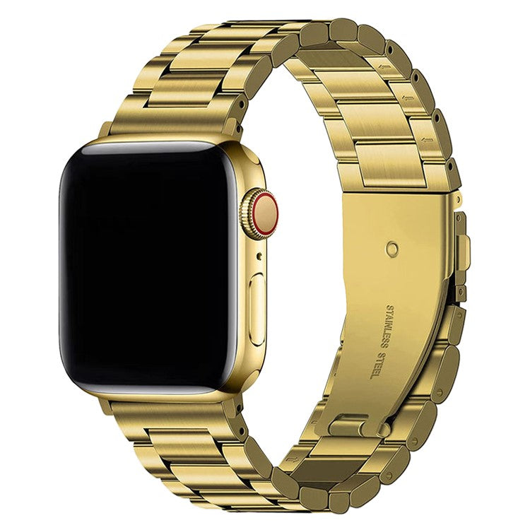 KALEBOL For Apple Watch 10 46mm / Ultra 2 / Ultra 49mm / 9 8 7 45mm / SE (2023) SE (2022) SE 6 5 4 44mm / 3 2 1 42mm Stainless Steel Strap - Gold