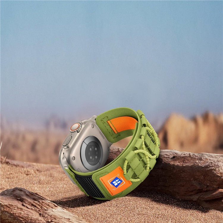 KALEBOL KLB-MSTNL-001 For Apple Watch 10 46mm / Ultra 2 / Ultra 49mm / 9 8 7 45mm / SE (2023) SE (2022) SE 6 5 4 44mm / 3 2 1 42mm Nylon Watch Strap - Green