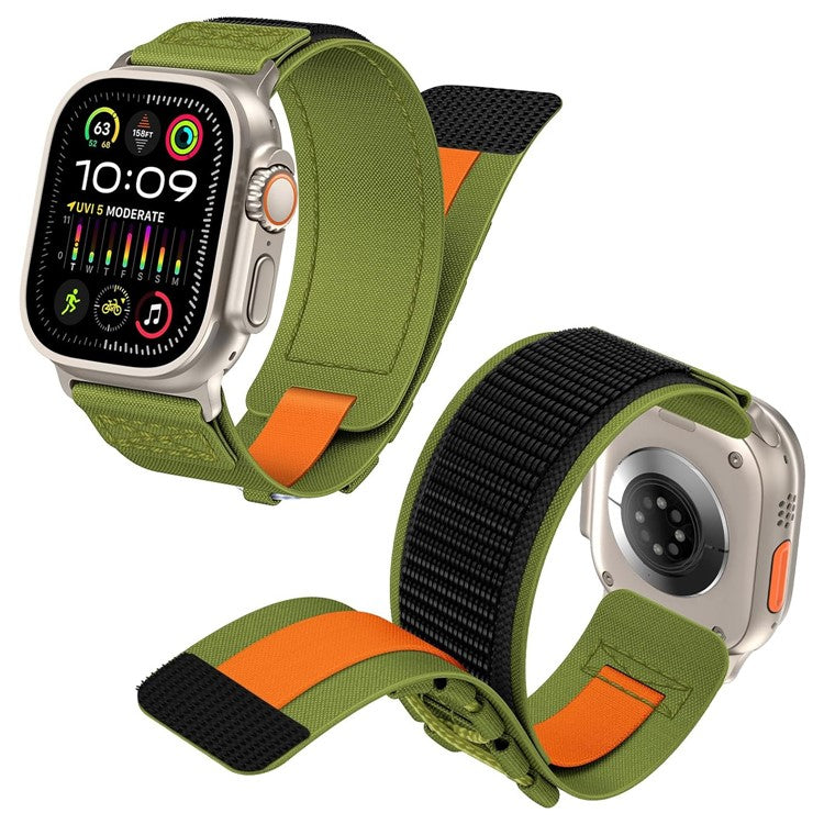 KALEBOL KLB-MSTNL-001 For Apple Watch 10 46mm / Ultra 2 / Ultra 49mm / 9 8 7 45mm / SE (2023) SE (2022) SE 6 5 4 44mm / 3 2 1 42mm Nylon Watch Strap - Green