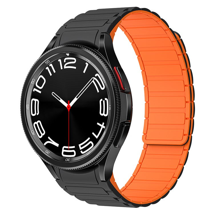 KALEBOL KLB-CXGJ-001 For Samsung Galaxy Watch FE 40mm / Watch4 40mm / Galaxy Watch Active2 40mm Silicone Watch Band - Black Orange