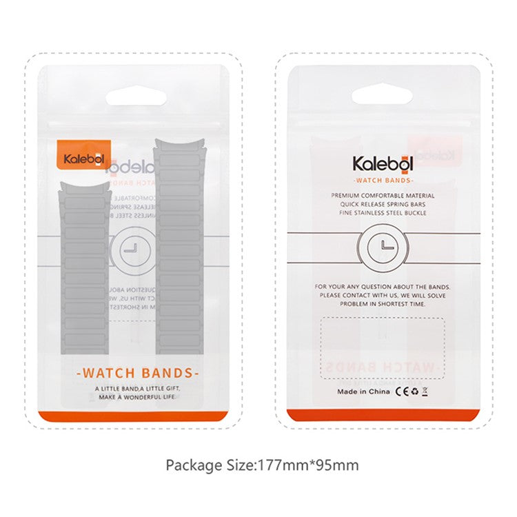 KALEBOL KLB-CXGJ-001 For Samsung Galaxy Watch FE 40mm / Watch4 40mm / Galaxy Watch Active2 40mm Silicone Watch Band - Black Orange