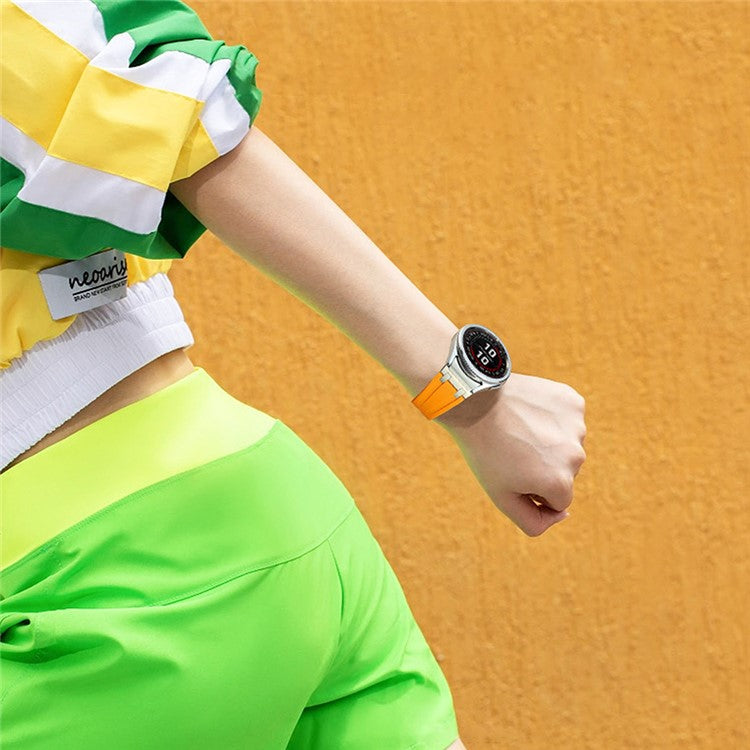 KALEBOL KLB-CXGJ-001 For Samsung Galaxy Watch5 40mm / Galaxy Watch6 Classic 43mm Silicone Watch Strap - Black+Starlight