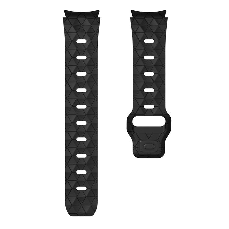 KALEBOL KLB-ZQWFKGJ-001 For Samsung Galaxy Watch FE 40mm / Watch 4 / 5 / 6 Football Pattern Silicone Watch Strap Band - Black